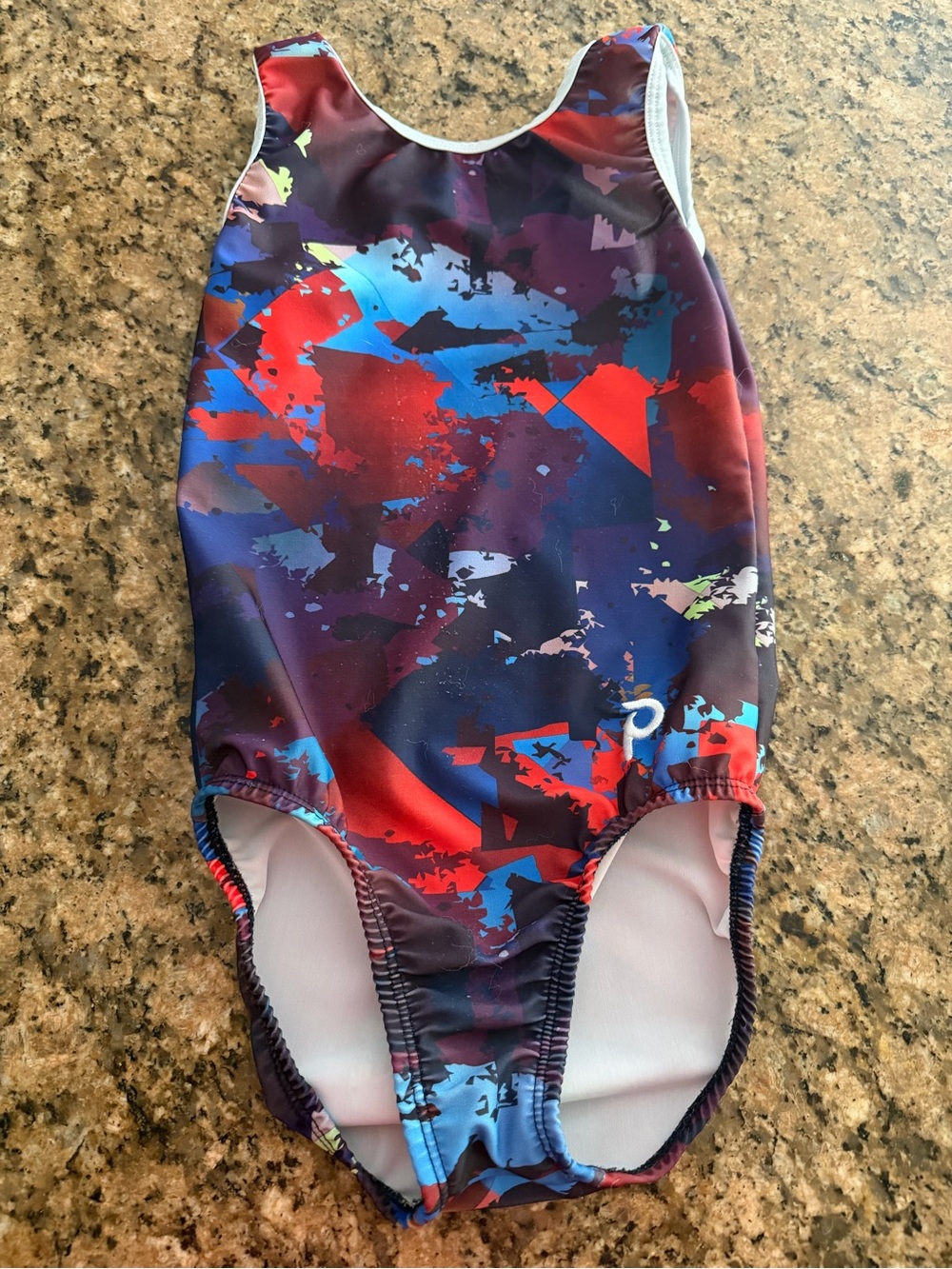 Performance Girls' Multicolor Abstract One-Piece Gymnastics Leotard